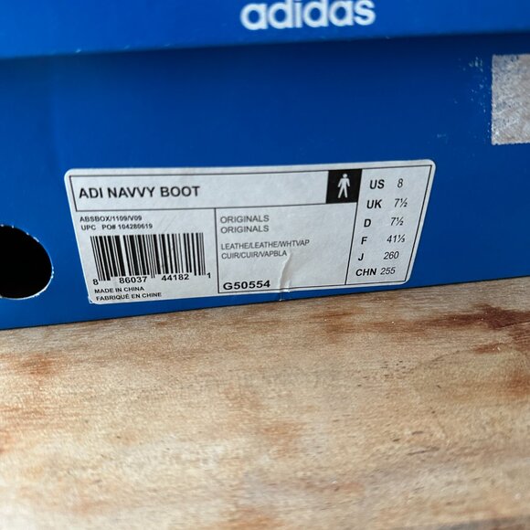 Adidas Adi Leather Navvy Boot - Size 8M - Picture 5 of 7